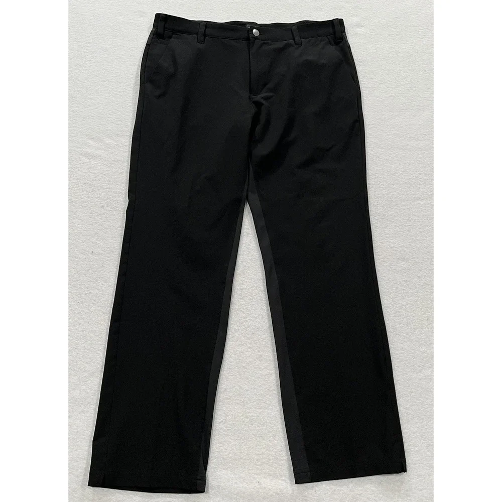 Adidas Golf Pants Mens Black Size 35x32 Climate Control Vented Leg Waist